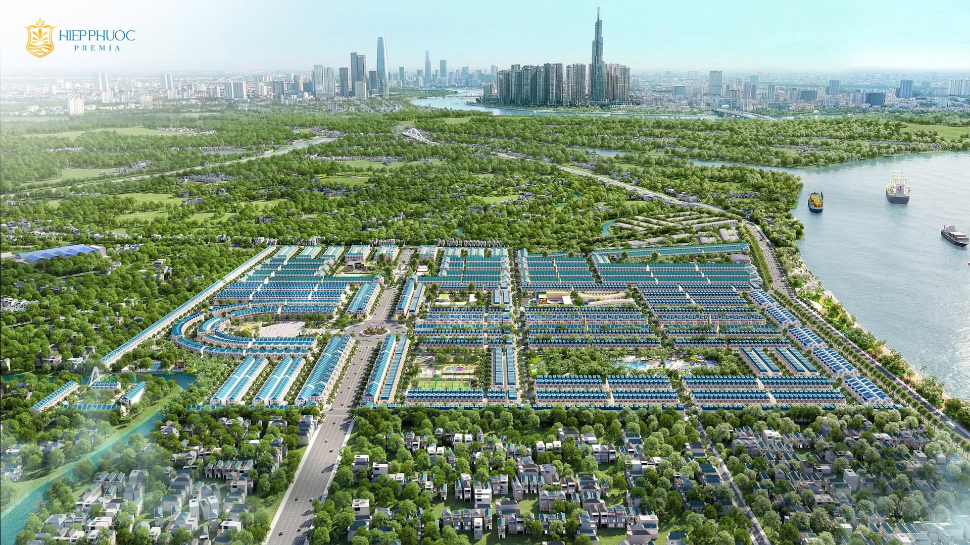 Toàn cảnh đô thị Hiep Phuoc Premia từ trên cao